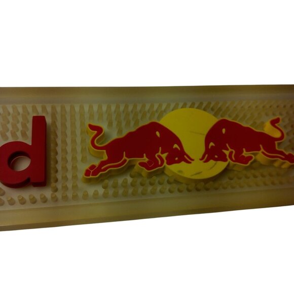 Red Bull Energy Drink Bar Rail Spill Mat Rubber Mixed Drink Barware Mancave - Picture 10 of 11